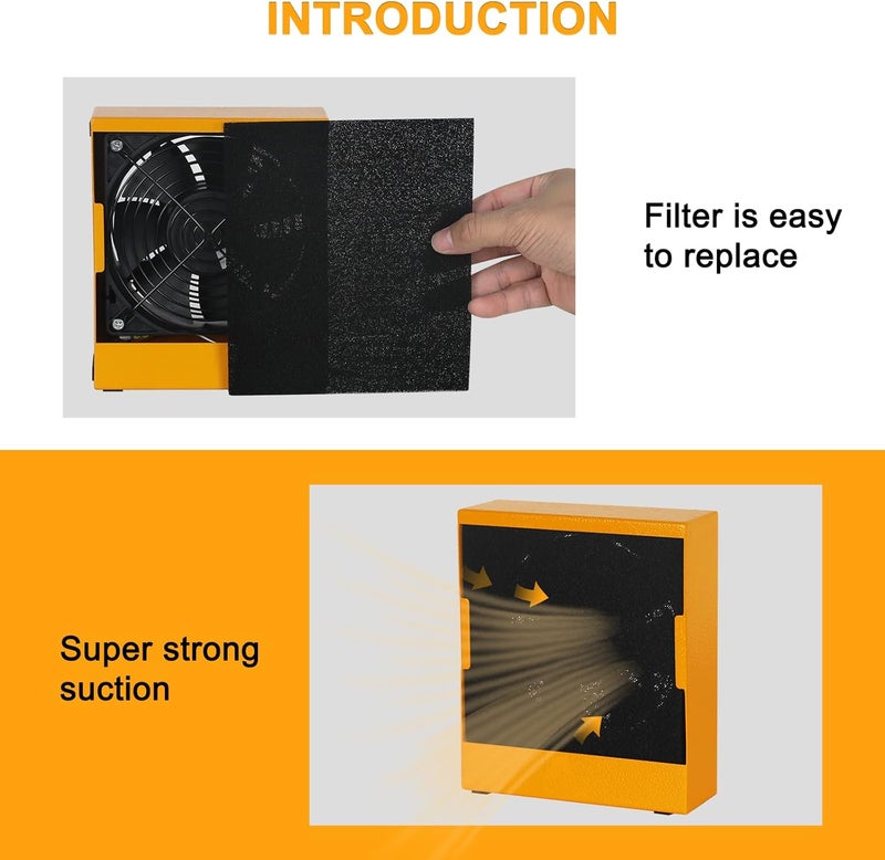 NOEVSBIG Solder Fume Extractor Smoke Absorber Remover Smoke Prevention Absorber Smoke Fan 12V Soldering Fan DIY Working Fan Fume Extractor for Soldering Station Stained Glass Laser Cutter Repairing DIY Hobby - Image 5